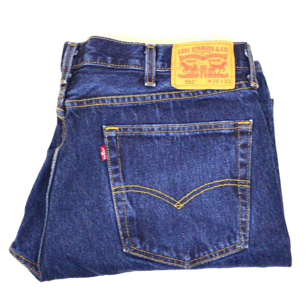 Levi's 550 Men's Size W38 L30 Blue Loose Straight Fit Denim Jeans